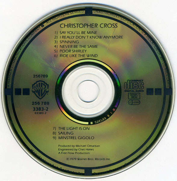 Christopher Cross : Christopher Cross (CD, Album, RE, Gol)