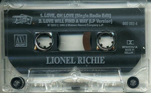 Lionel Richie : Love, Oh Love (Cass, Single)
