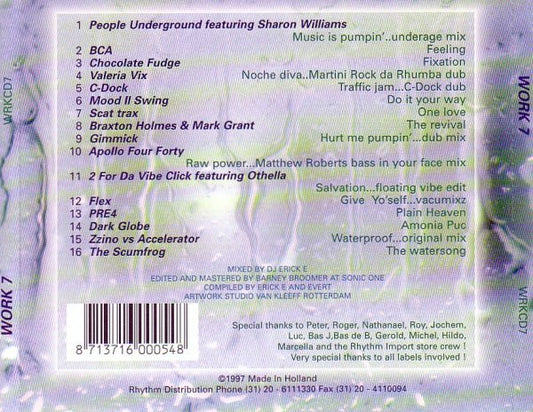 Various : Work 7 (CD, Mixed)