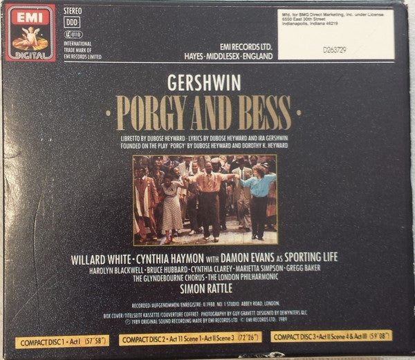 George Gershwin, Willard White, Cynthia Haymon With Damon Evans, Harolyn Blackwell, Bruce Hubbard, Cynthia Clarey, Marietta Simpson, Gregg Baker, Glyndebourne Festival Chorus, London Philharmonic Orchestra, Sir Simon Rattle : Porgy And Bess (Box, Sli + 3xCD, Album, Club)