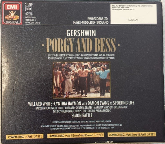 George Gershwin, Willard White, Cynthia Haymon With Damon Evans, Harolyn Blackwell, Bruce Hubbard, Cynthia Clarey, Marietta Simpson, Gregg Baker, Glyndebourne Festival Chorus, London Philharmonic Orchestra, Sir Simon Rattle : Porgy And Bess (Box, Sli + 3xCD, Album, Club)