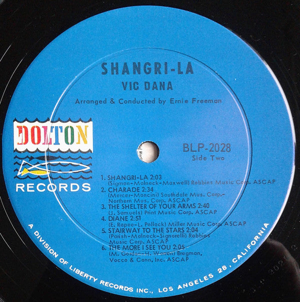 Vic Dana : Shangri-La (LP, Album, Mono)