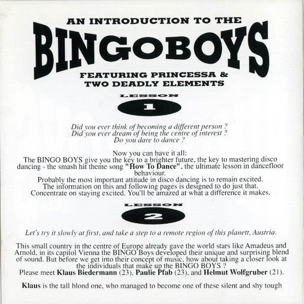 Bingoboys Featuring: Princessa (2) & Two Deadly Elements : The Best Of Bingoboys (CD, Album)