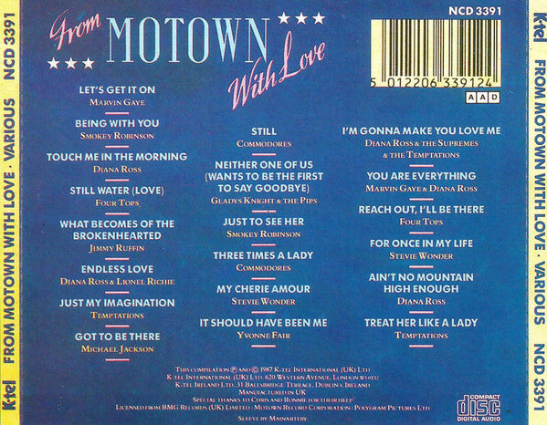 Various : From Motown With Love (CD, Comp)