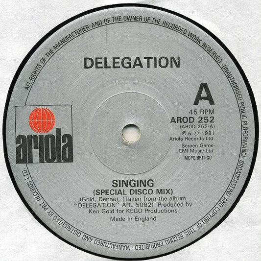 Delegation : Singing (12")