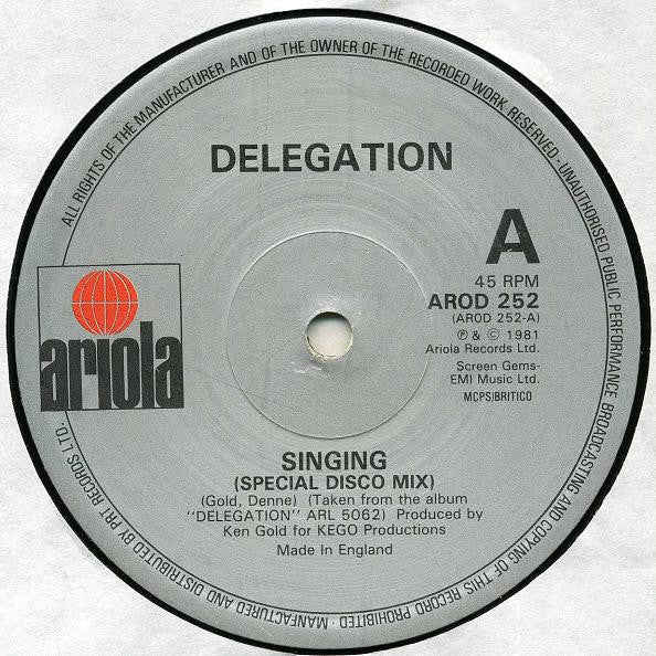 Delegation : Singing (12")