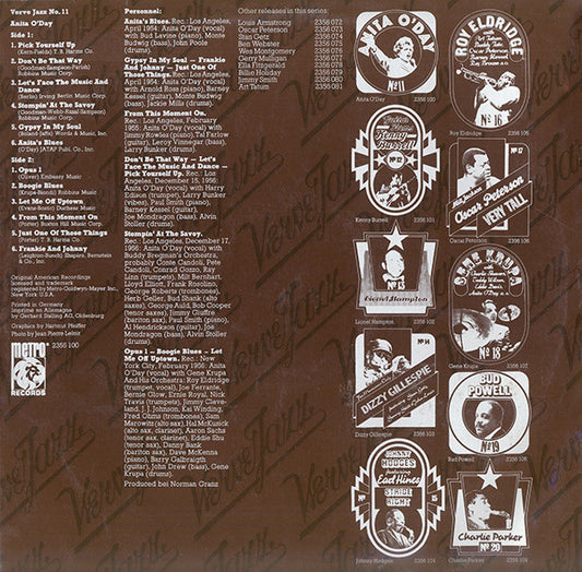 Anita O'Day : Verve Jazz No. 11 (LP, Comp, Mono)