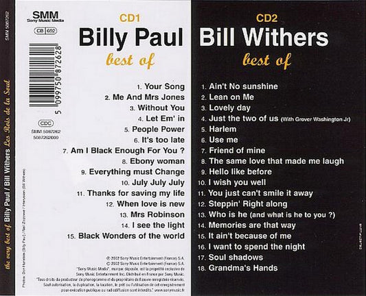 Billy Paul And Bill Withers : The Very Best Of - Les Rois De La Soul (2xCD, Comp)
