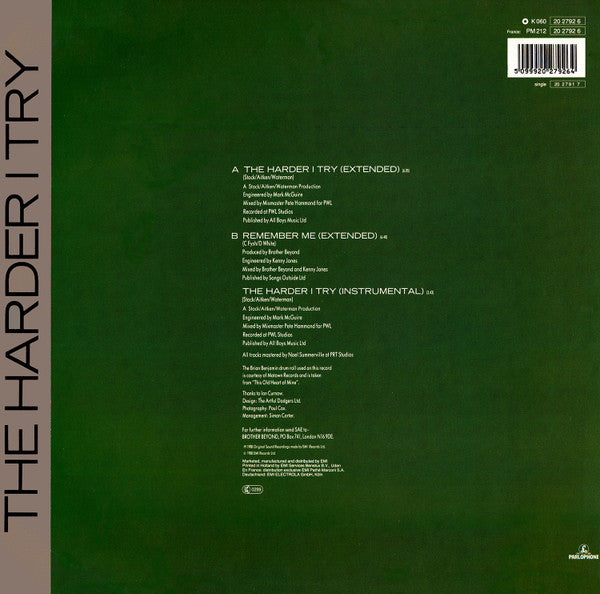 Brother Beyond : The Harder I Try (12")