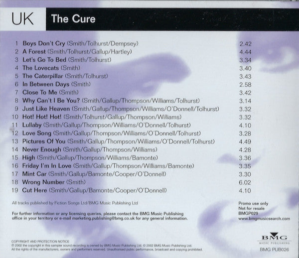 The Cure : The Cure (CD, Comp, Promo)