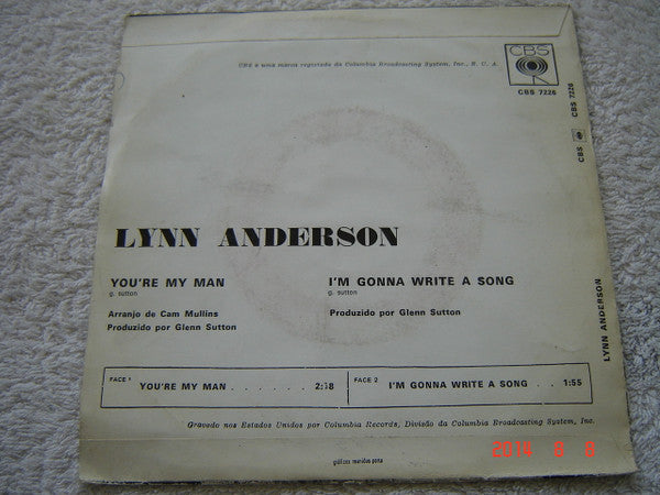 Lynn Anderson : You're My Man (7", Single)