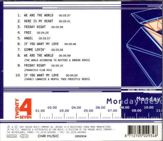 Twenty 4 Seven : Twenty 4 Hours A Day, Seven Days A Week (CD, Album)