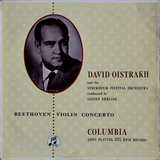 David Oistrach And The The Stockholm Festival Orchestra Conducted By Sixten Ehrling : Beethoven Violin Concerto (LP, Mono)