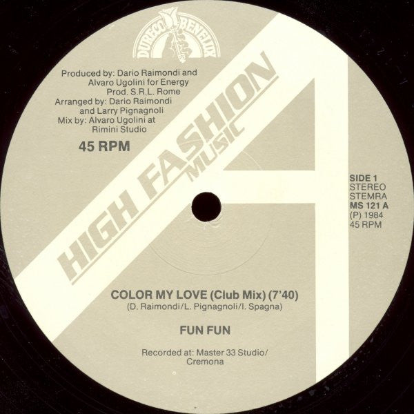 Fun Fun : Color My Love (12")