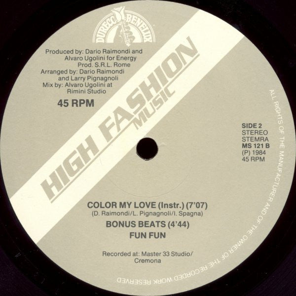 Fun Fun : Color My Love (12")