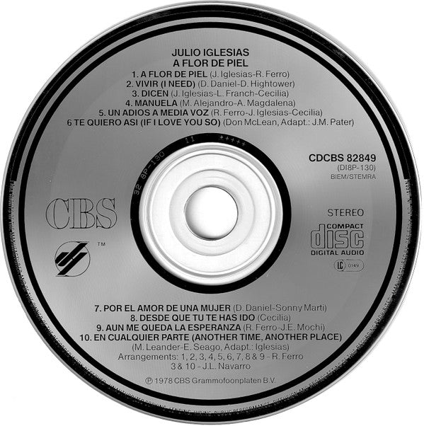 Julio Iglesias : A Flor De Piel (CD, Album)
