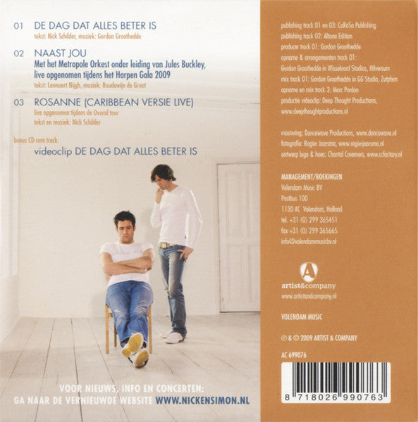 Nick & Simon : De Dag Dat Alles Beter Is (CD, Single)