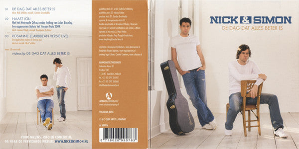 Nick & Simon : De Dag Dat Alles Beter Is (CD, Single)