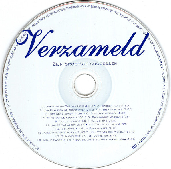 Rob de Nijs : Verzameld (Zijn Grootste Successen) (CD, Comp)