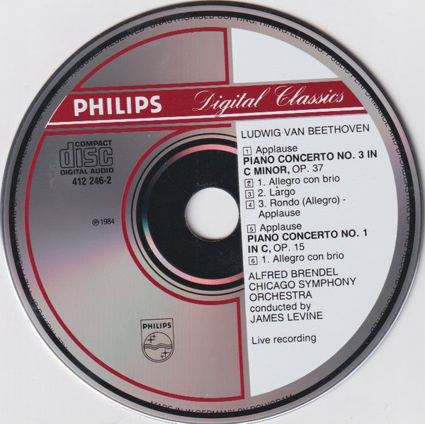 Ludwig van Beethoven, Alfred Brendel, Chicago Symphony Orchestra, James Levine (2) : The 5 Piano Concertos = Die 5 Klavierkonzerte = Les 5 Concertos Pour Piano Et Orchestre (Live) (3xCD)