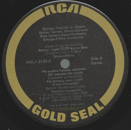 Shirley Verrett, RCA Italiana Opera Orchestra Conducted By Georges Prêtre : In Opera (LP, RE)