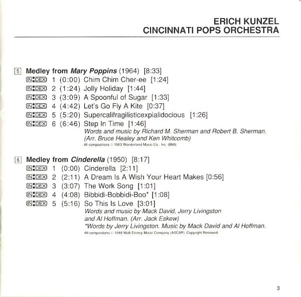 Erich Kunzel, Cincinnati Pops Orchestra : A Disney Spectacular (CD, Album)