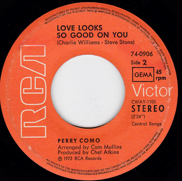 Perry Como : And I Love You So (7", Single)