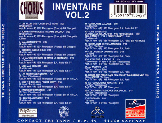 Tri Yann : Inventaire Vol.2 (CD, Comp)