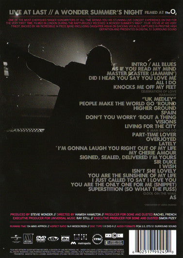Stevie Wonder : Live At Last: A Wonder Summer's Night (DVD-V, Multichannel, NTSC)
