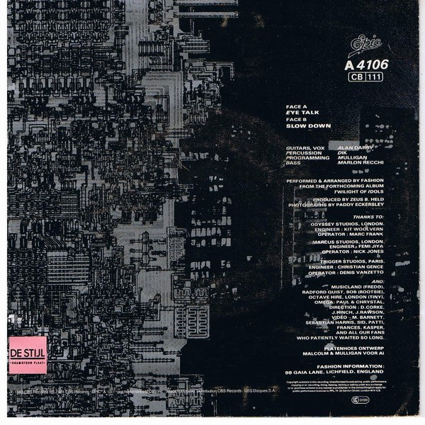 Fashion : Eye Talk (7", Single)