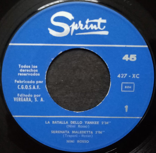 Nini Rosso : La Ballata Dello Yankee (7", Spe)
