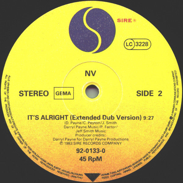NV : It's Alright (12", Maxi)
