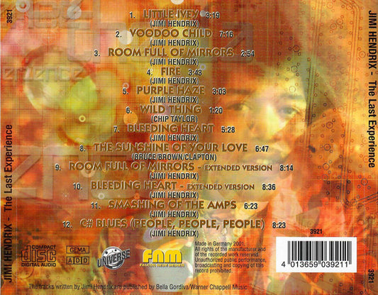 Jimi Hendrix : From The Soundtrack The Last Experience (CD, Comp, RE)