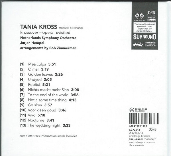 Tania Kross, The Netherlands Symphony Orchestra, Jurjen Hempel : Krossover, Opera Revisited (SACD, Hybrid, Multichannel, Album)