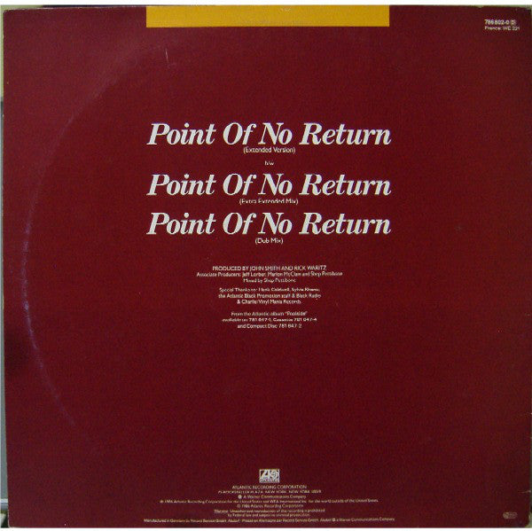 Nu Shooz : Point Of No Return (Extended Version) (12")