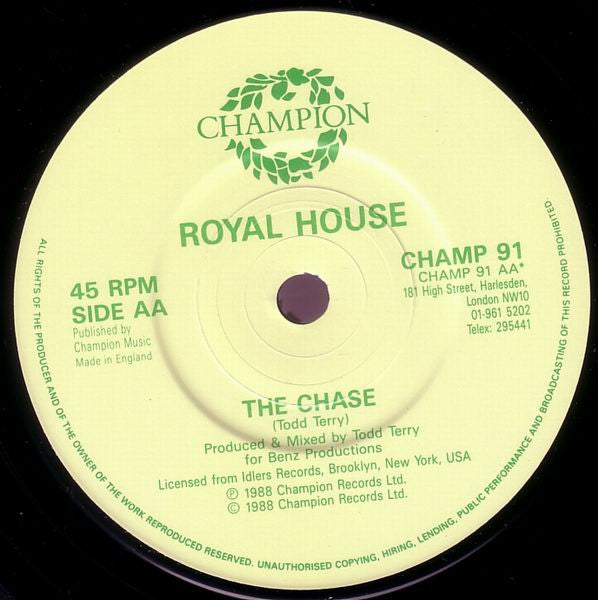 Todd Terry Presents Royal House : Yeah Buddy (7", Single)