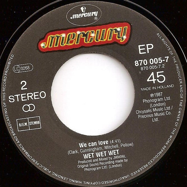 Wet Wet Wet : Angel Eyes (Home And Away) (7", EP)