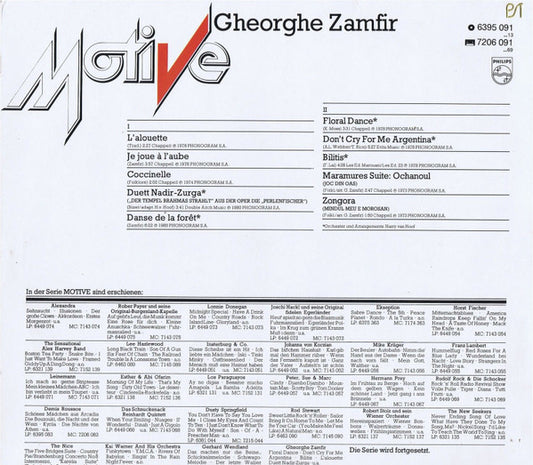 Gheorghe Zamfir : Gheorghe Zamfir (LP, Comp)