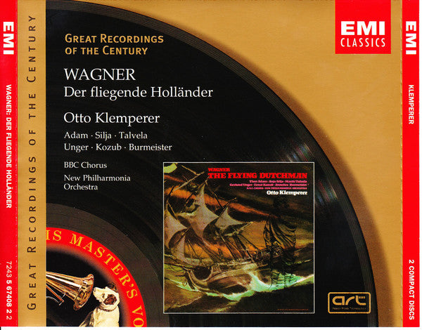 Richard Wagner - Theo Adam · Anja Silja · Martti Talvela · Gerhard Unger · Ernst Kozub · Annelies Burmeister · BBC Symphony Chorus · New Philharmonia Orchestra · Otto Klemperer : Der Fliegende Holländer (2xCD, Album, RE, RM + Box)