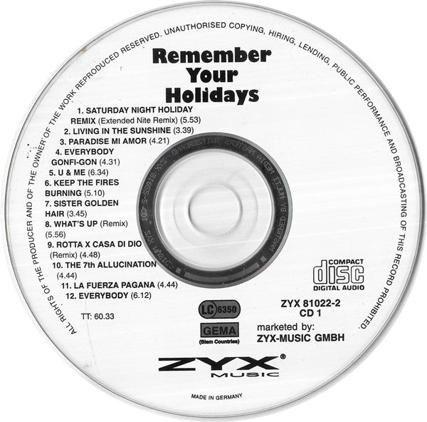 Various : Remember Your Holidays (2xCD, Comp)