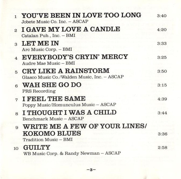 Bonnie Raitt : Takin' My Time (CD, Album)