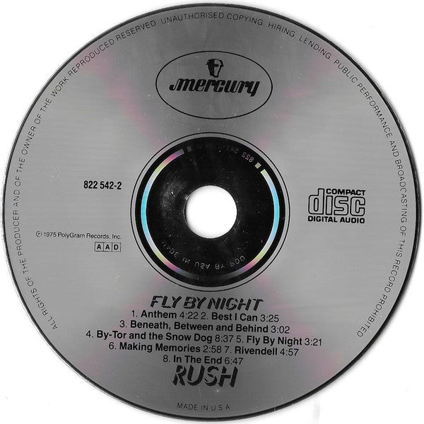 Rush : Fly By Night (CD, Album, RE)