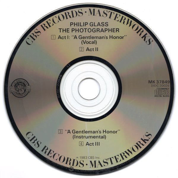 Philip Glass : The Photographer (CD, Album)
