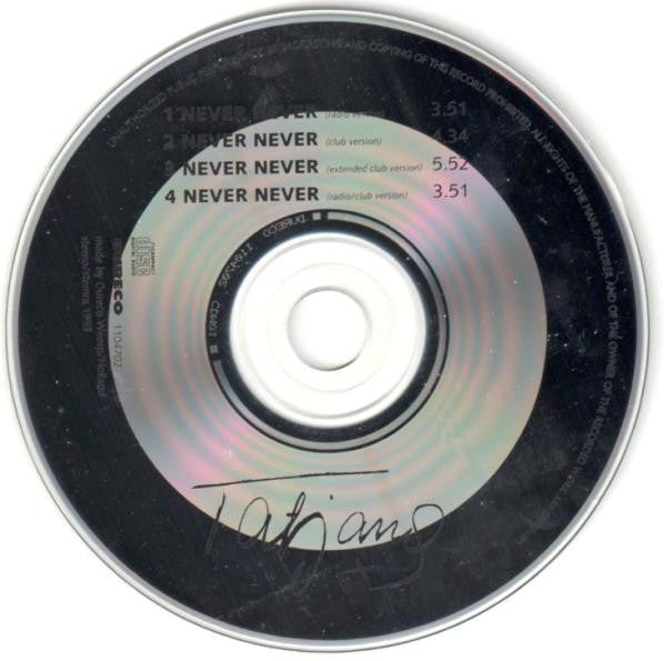 Tatjana : Never Never (CD, Maxi)