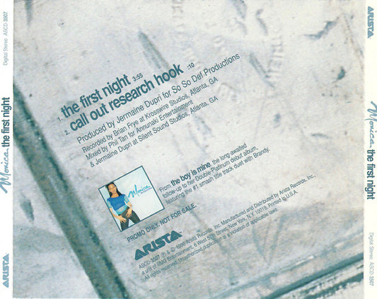 Monica : The First Night (CD, Single, Promo)