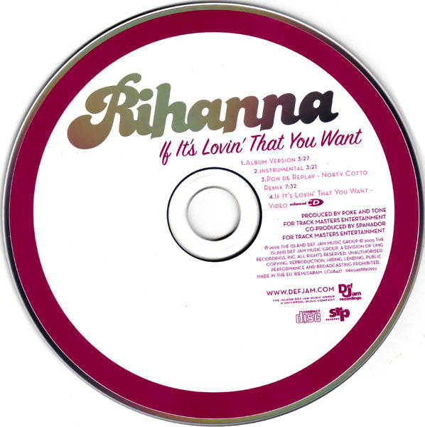 Rihanna : If It's Lovin' That You Want (CD, Maxi, Enh)