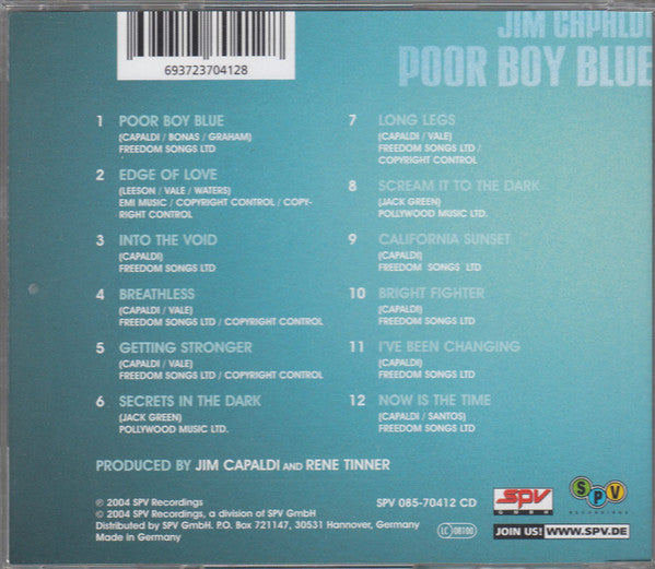 Jim Capaldi : Poor Boy Blue (CD, Album)