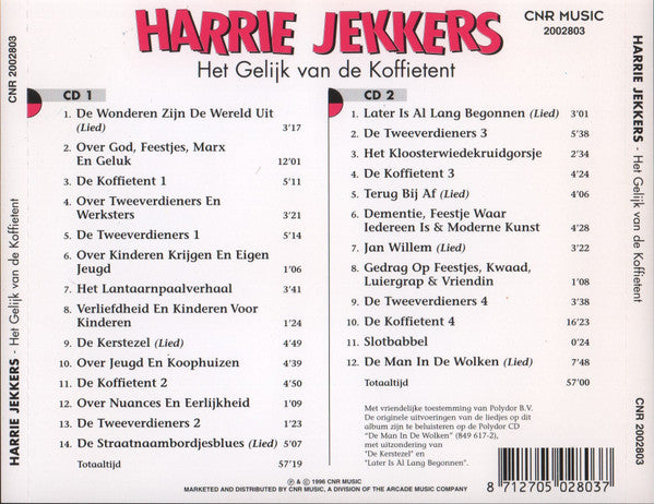 Harrie Jekkers : Het Gelijk Van De Koffietent (2xCD, Album)