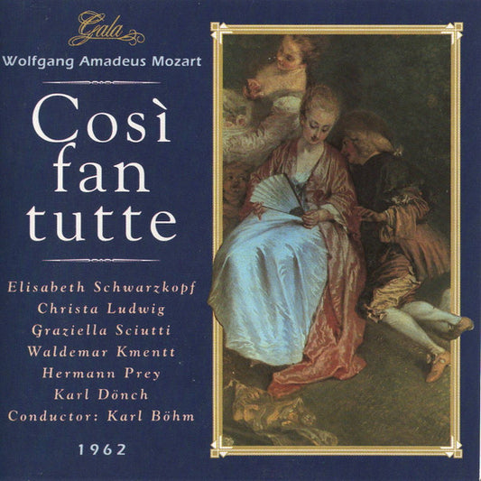 Wolfgang Amadeus Mozart, Elisabeth Schwarzkopf, Christa Ludwig, Hermann Prey, Waldemar Kmentt, Graziella Sciutti, Karl Dönch, Wiener Staatsopernchor, Wiener Philharmoniker, Karl Böhm : Così Fan Tutte (2xCD, RE)