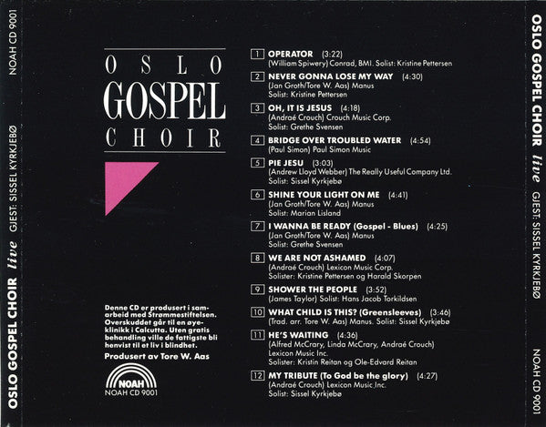 Oslo Gospel Choir Gjest Sissel : Live (CD, Album)